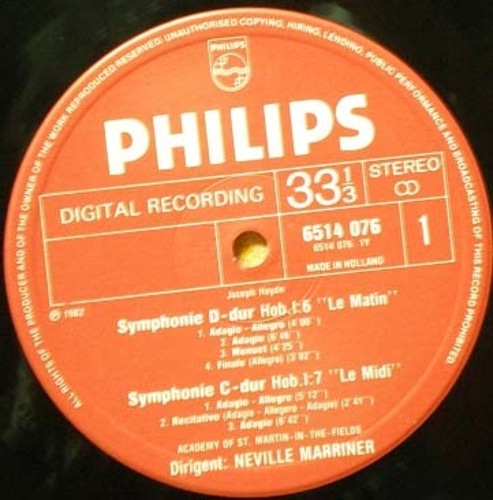 [고정가상품] Haydn- Symphony Nos. 6, 7, 8- Marriner 중고 수입 오리지널 아날로그 LP