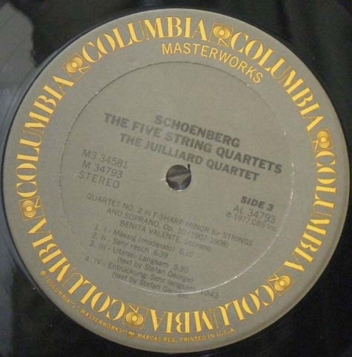 Schoenberg- The Five String Quartets- Juilliard String Quartet (3LP Box) 중고 수입 오리지널 아날로그 LP