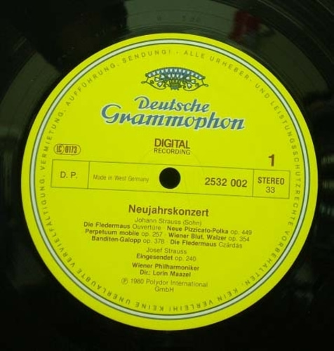 New Year Concert(1980)- Lorin Maazel 중고 수입 오리지널 아날로그 LP