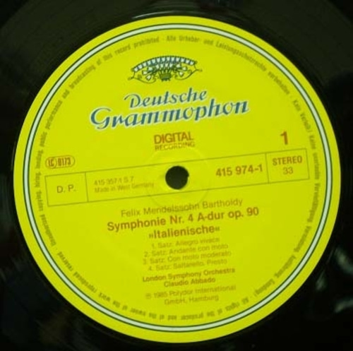 Mendelssohn-Symphonies No.4&amp;5-Abbado 중고 수입 오리지널 아날로그 LP