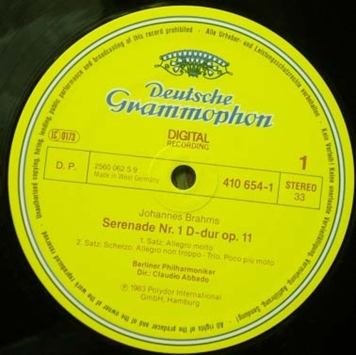 Brahms- Serenade No.1- Abbado 중고 수입 오리지널 아날로그 LP