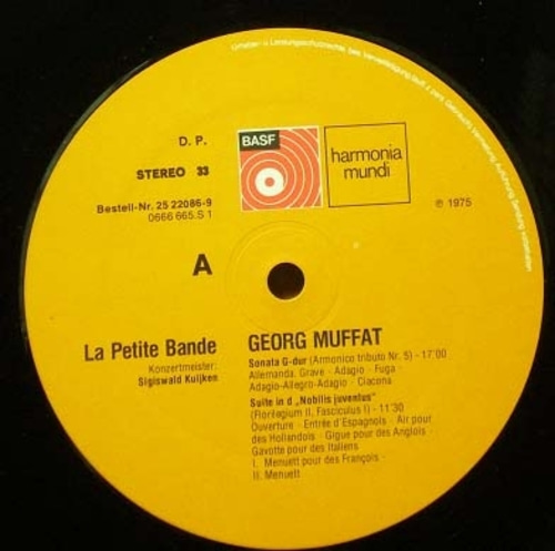 Muffat- Concerti&amp;Suite- Sigiswald &amp; Wieland Kuijken/van Dael 중고 수입 오리지널 아날로그 LP