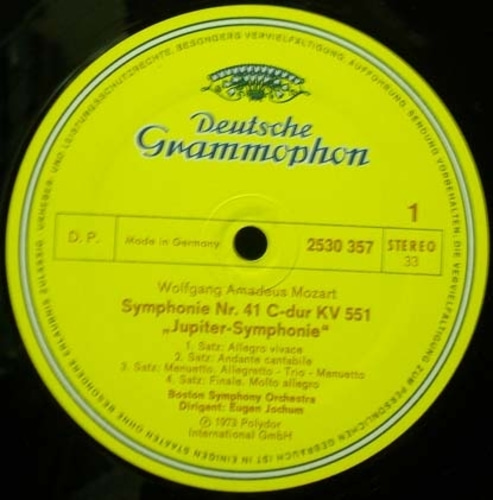 Mozart/Schubert- Symphony No.41/No.8- Jochum 중고 수입 오리지널 아날로그 LP