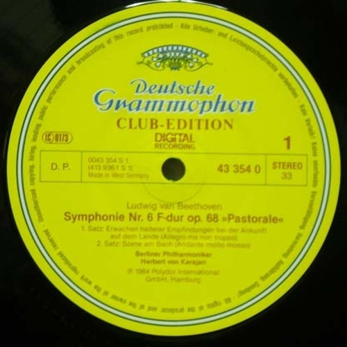 Beethoven-Symphony No.6-Karajan 중고 수입 오리지널 아날로그 LP