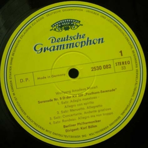 Mozart- Serenade No.9&amp;6- Karl Bohm 중고 수입 오리지널 아날로그 LP