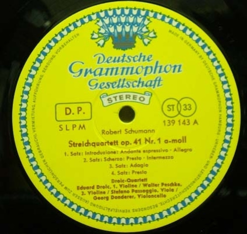 Schumann-String Quartets in A minor &amp; in F- Drolc-Quartett 중고 수입 오리지널 아날로그 LP