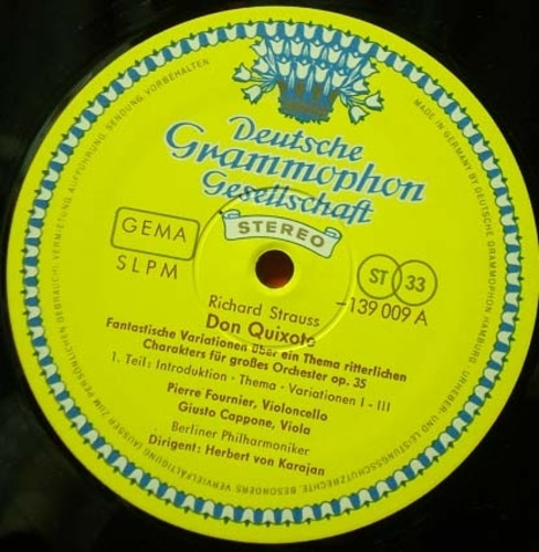 R.strauss- Don Quixote- Fouriner/Cappone/Karajan 중고 수입 오리지널 아날로그 LP