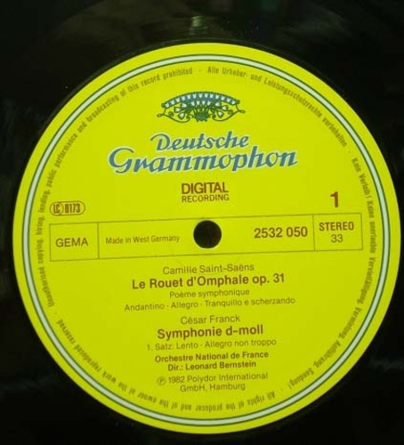 Franck-Symphony in D minor 외- Bernstein 중고 수입 오리지널 아날로그 LP