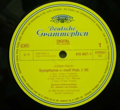 Haydn-Symphonies No.95&amp;96 (The Miracle)-Karajan 중고 수입 오리지널 아날로그 LP