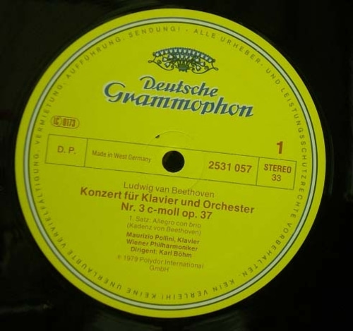 Beethoven-Piano Concerto No.3-Pollini/Bohm 중고 수입 오리지널 아날로그 LP