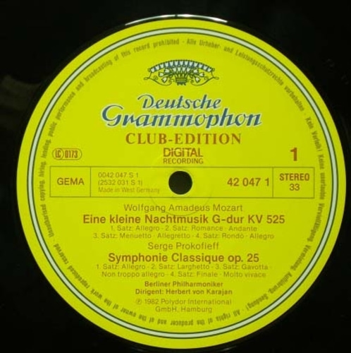Mozart/Prokofieff/Grieg-Eine kleine Nachtmusik 외-Karajan 중고 수입 오리지널 아날로그 LP