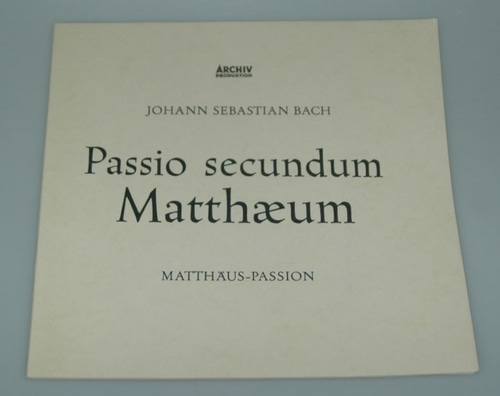 Bach- Matthaus Passion - Karl Richter 4LP