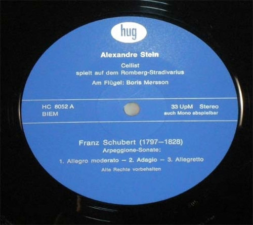 Schubert - Arpeggione Sonata 외- Alexandre Stein