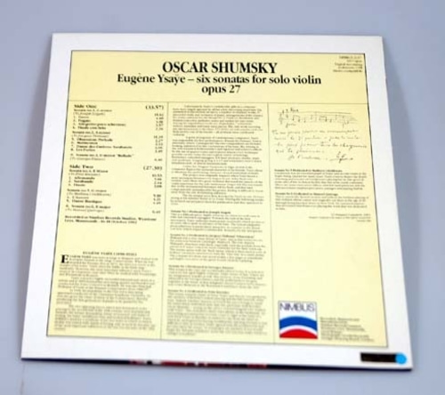 Ysaye - Six Sonatas for Violin Solo - Oscar Shumsky