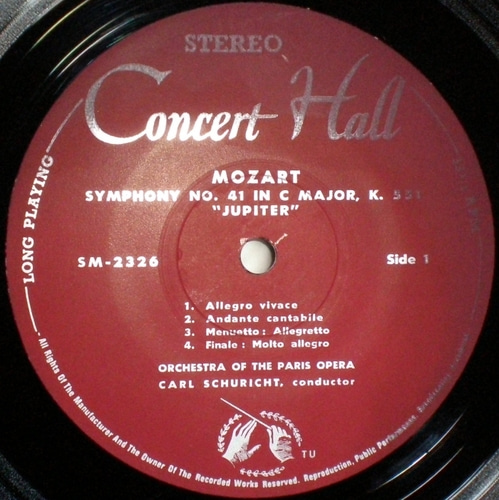 Mozart - Symphony No.41 &amp; No. 38 - Carl Schuricht 중고 수입 오리지널 아날로그 LP