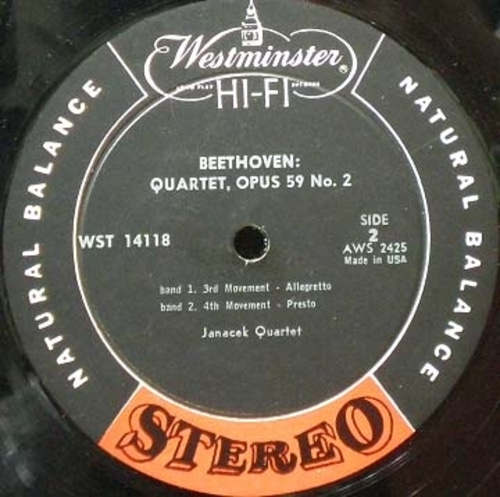 Beethoven-Quartet op.59-Janacek Quartet 중고 수입 오리지널 아날로그 LP