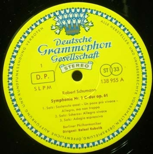 Schumann-Symphony No.2/Genoveva Overture- Kubelik 중고 수입 오리지널 아날로그 LP
