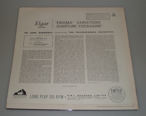 Elgar - Enigma Variations/Cockaigne Overture - John Barbirolli