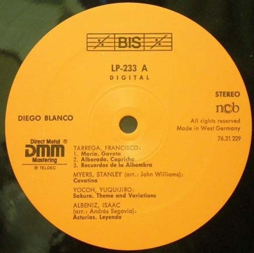Favorite Guitar Music - Diego Blanco 중고 수입 오리지널 아날로그 LP