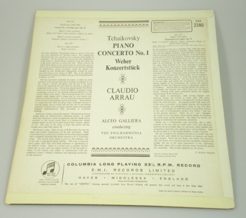 Tchaikovsky - Piano Concerto No.1/ Weber - Konzertstuck - Claudio Arrau