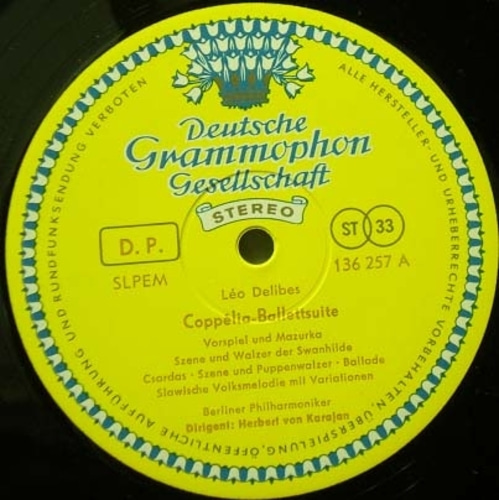 Delibes/Chopin-Coppelia/Les Sylphides-Karajan 중고 수입 오리지널 아날로그 LP