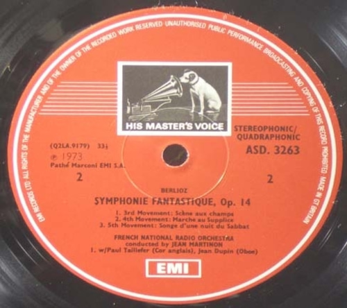 Berlioz - Symphonie Fantastique - Jean Martinon 중고 수입 오리지널 아날로그 LP