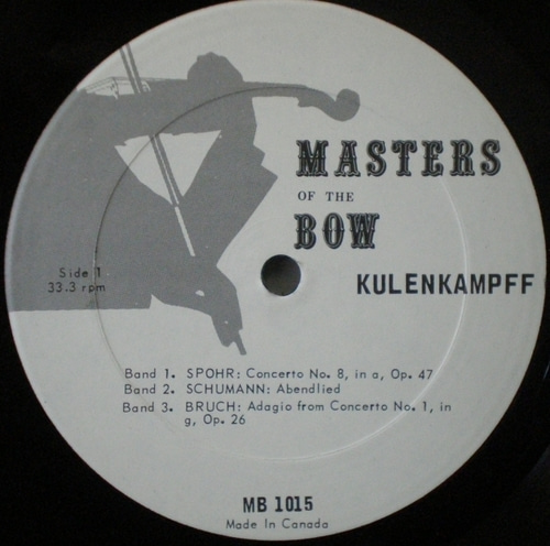 Georg Kulenkampff - Masters of The Bow 중고 수입 오리지널 아날로그 LP