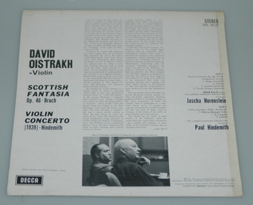 Bruch - Scottish Fantasia/Hindemith - Violin Concerto - David Oistrakh