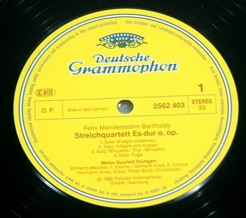 Mendelssohn - Complete String Quartets - Melos Quartett 4LP