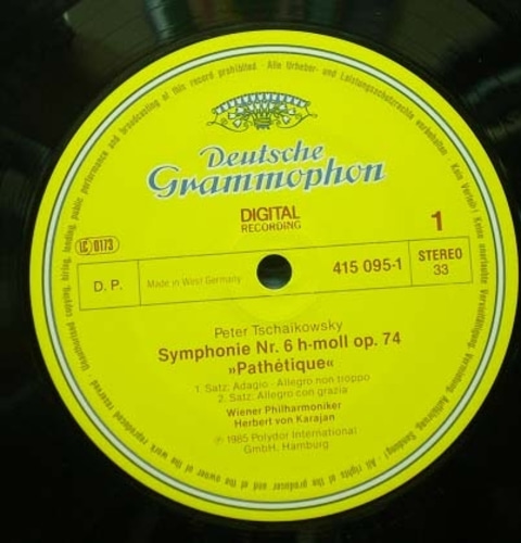 Tschaikovsky- Symphony No.6 (Pathetique) - Herbert von Karajan 중고 수입 오리지널 아날로그 LP