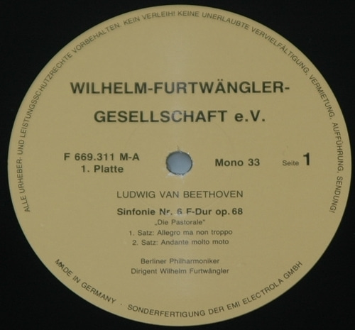 Beethoven - Symphony No.5 &amp; No.6 - Wilhelm Furtwangler 2LP