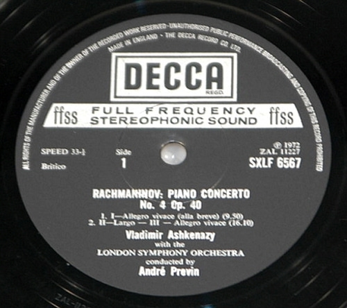 Rachmaninov - Piano Concertos - Vladimir Ashkenazy 3LP