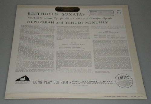 Beethoven - Violin Sonata No.7 &amp; No.10 - Hephzibah &amp; Yehudi Menuhin