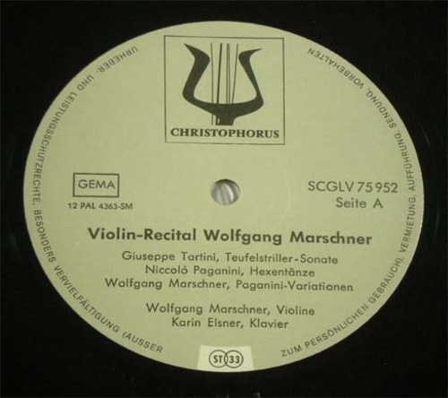 Violin Recital - Wolfgang Marschner