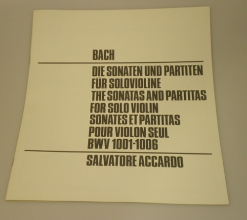 Bach- Sonatas &amp; Partitas for Solo Violin- Salvatore Accardo
