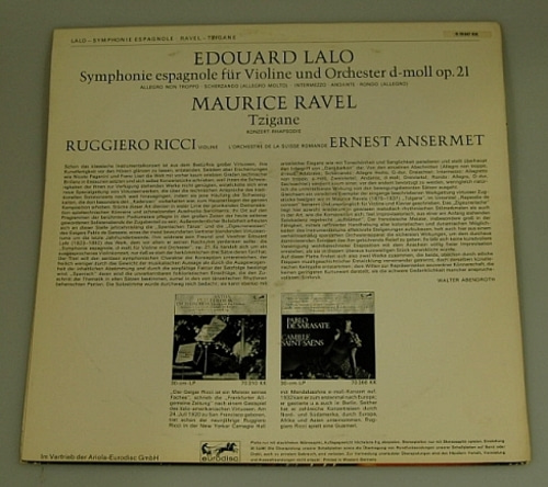 Lalo - Symphonie Espagnole/Ravel - Tzigane - Ruggiero Ricci