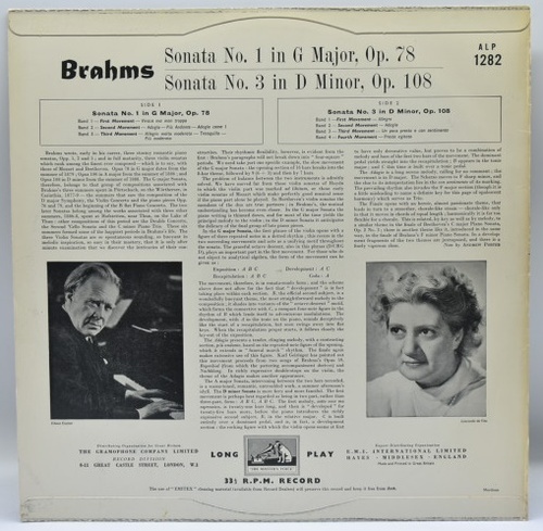 Brahms - Violin Sonata No.1 &amp; 3 - Gioconda De Vito/ Edwin Fischer