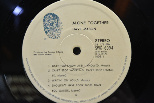 Dave Mason - Alone Together ㅡ 중고 수입 오리지널 아날로그 LP