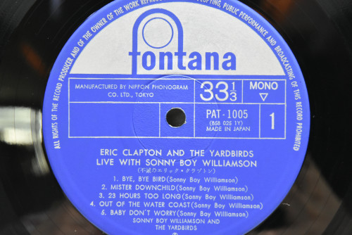 Eric Clapton And The Yardbirds With Sonny Boy Williamson - Eric Clapton And The Yardbirds With Sonny Boy Williamson ㅡ 중고 수입 오리지널 아날로그 LP