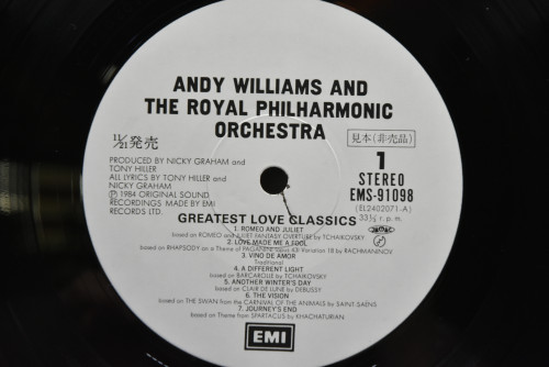 Andy Williams With The Royal Philharmonic Orchestra - Greatest Love Classics ㅡ 중고 수입 오리지널 아날로그 LP