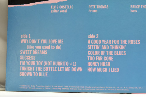 Elvis Costello&amp;The Attractions [엘비스 코스텔로] - Almost Blue ㅡ 중고 수입 오리지널 아날로그 LP