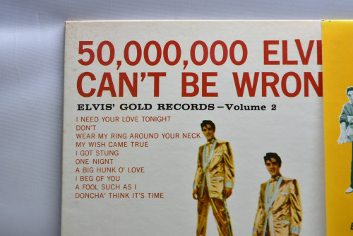 Elvis Presley [엘비스 프레슬리] - 50,000,000 Elvis Fans Can&#039;t Be Wrong (Elvis Gold Records Vol.2) ㅡ 중고 수입 오리지널 아날로그 LP