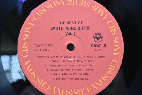 Earth, Wind &amp; Fire - The Best Of Earth Wind &amp; Fire Vol.1 ㅡ 중고 수입 오리지널 아날로그 LP