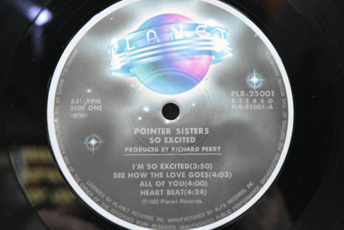 Pointer Sisters - So Excited! ㅡ 중고 수입 오리지널 아날로그 LP