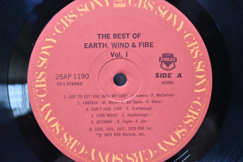 Earth, Wind &amp; Fire - The Best Of Earth Wind &amp; Fire Vol.1 ㅡ 중고 수입 오리지널 아날로그 LP