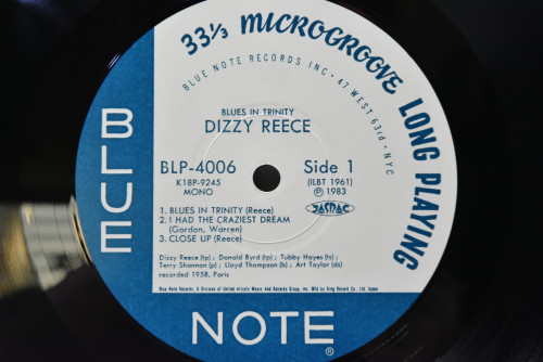 Dizzy Reece [디지 리스] - Blues In Trinity  - 중고 수입 오리지널 아날로그 LP