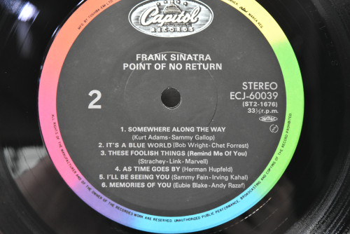 Frank Sinatra [프랭크 시나트라] ‎- Point Of No Return - 중고 수입 오리지널 아날로그 LP