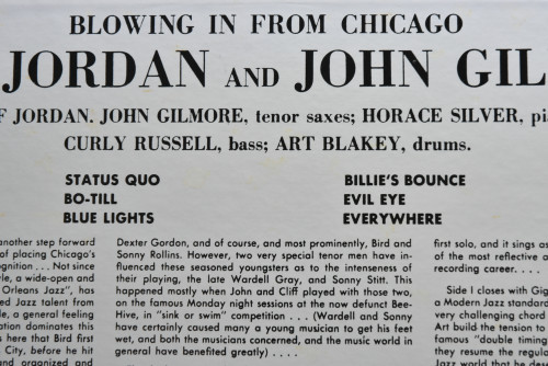 Cliff Jordan [클리프 조단] - Blowing In From Chicago - 중고 수입 오리지널 아날로그 LP