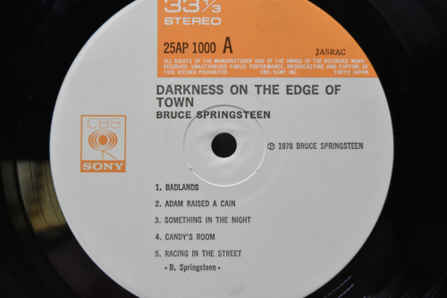 Bruce Springsteen [브루스 스프링스틴] ‎- Darkness On The Edge Of Town - 중고 수입 오리지널 아날로그 LP