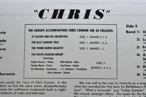 Chris Connor - Chris - 중고 수입 오리지널 아날로그 LP